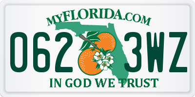 FL license plate 0623WZ