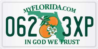 FL license plate 0623XP