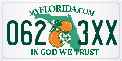 FL license plate 0623XX