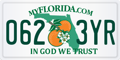 FL license plate 0623YR