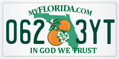 FL license plate 0623YT