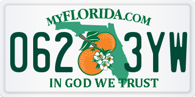 FL license plate 0623YW