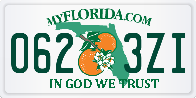 FL license plate 0623ZI