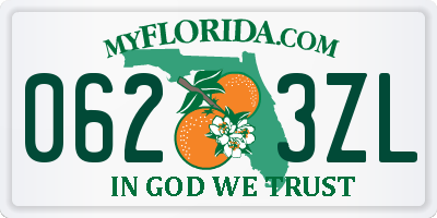 FL license plate 0623ZL