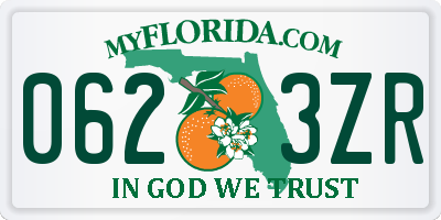 FL license plate 0623ZR