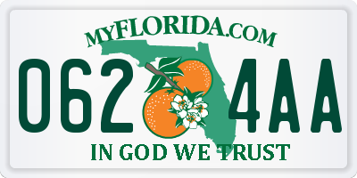 FL license plate 0624AA