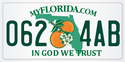 FL license plate 0624AB