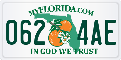 FL license plate 0624AE
