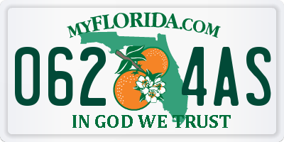 FL license plate 0624AS