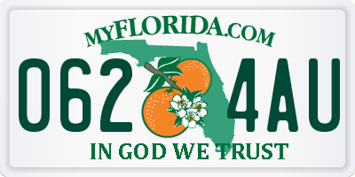 FL license plate 0624AU