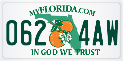 FL license plate 0624AW