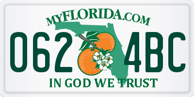 FL license plate 0624BC