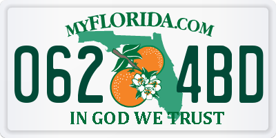 FL license plate 0624BD