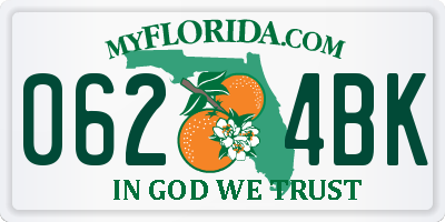 FL license plate 0624BK