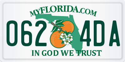 FL license plate 0624DA