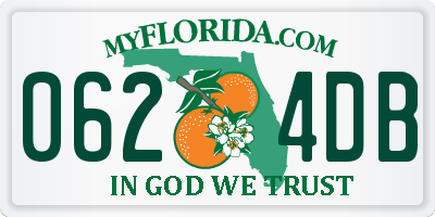 FL license plate 0624DB