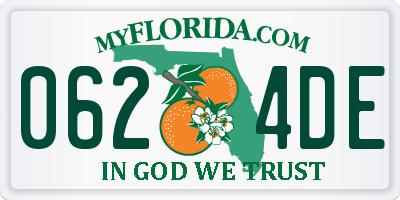 FL license plate 0624DE