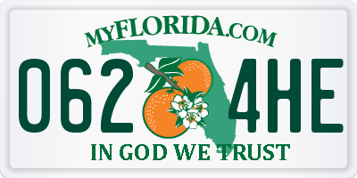 FL license plate 0624HE