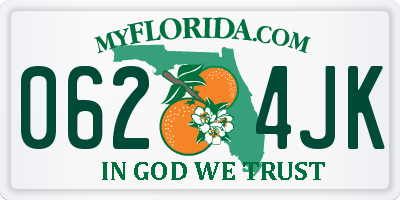 FL license plate 0624JK