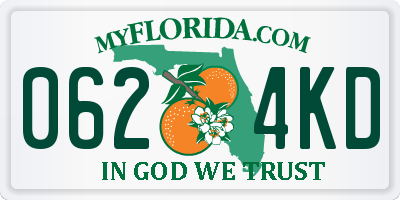 FL license plate 0624KD