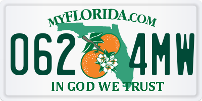 FL license plate 0624MW