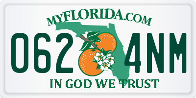 FL license plate 0624NM