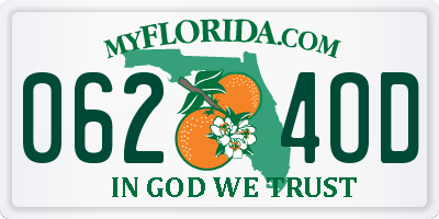 FL license plate 0624OD