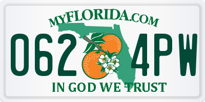 FL license plate 0624PW