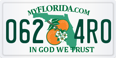 FL license plate 0624RO