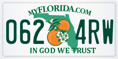 FL license plate 0624RW
