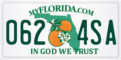FL license plate 0624SA