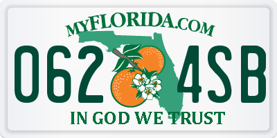 FL license plate 0624SB