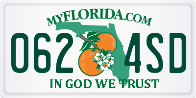 FL license plate 0624SD