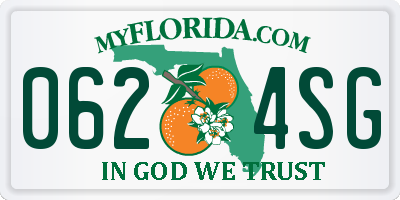 FL license plate 0624SG