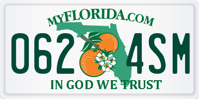 FL license plate 0624SM