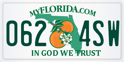 FL license plate 0624SW