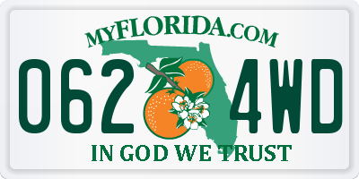 FL license plate 0624WD