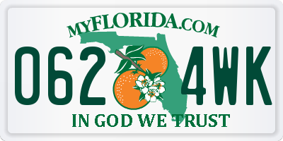 FL license plate 0624WK