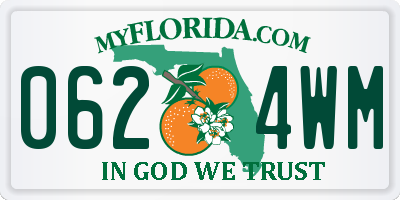 FL license plate 0624WM