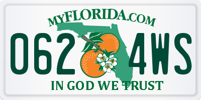 FL license plate 0624WS