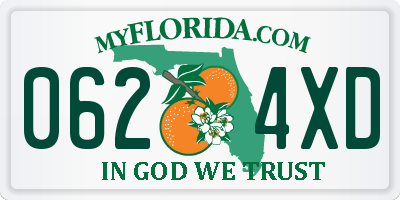 FL license plate 0624XD