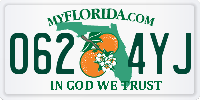 FL license plate 0624YJ