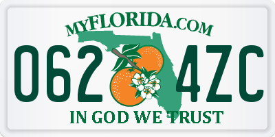FL license plate 0624ZC