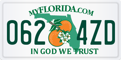 FL license plate 0624ZD