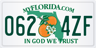 FL license plate 0624ZF