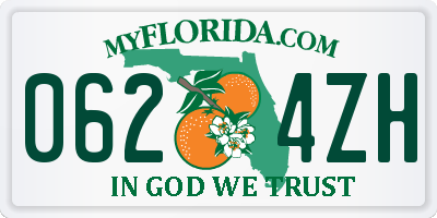 FL license plate 0624ZH