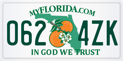 FL license plate 0624ZK