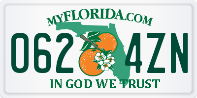 FL license plate 0624ZN
