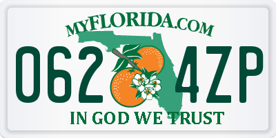 FL license plate 0624ZP