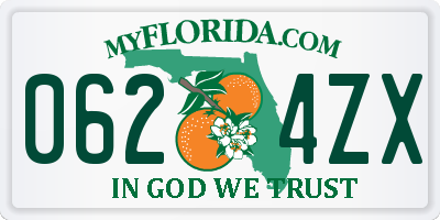 FL license plate 0624ZX